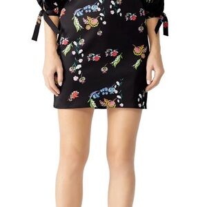CYNTHIA ROWLEY Iris Garden Tie Sleeve Mini